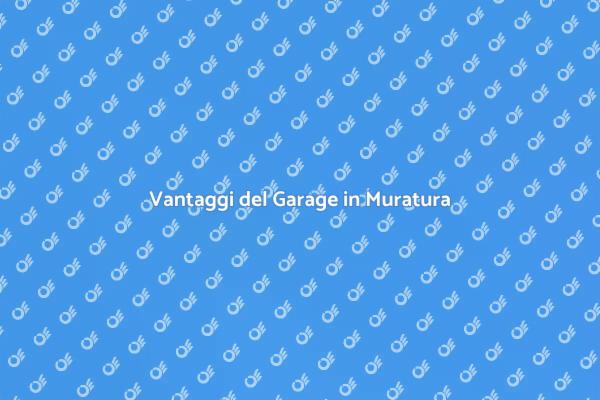 Garage in Muratura: Funzionalità e Design