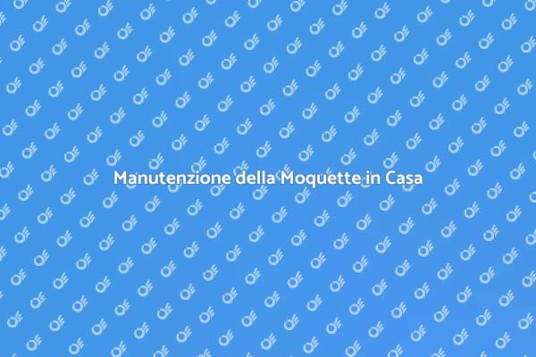 Comfort e Pulizia della Moquette