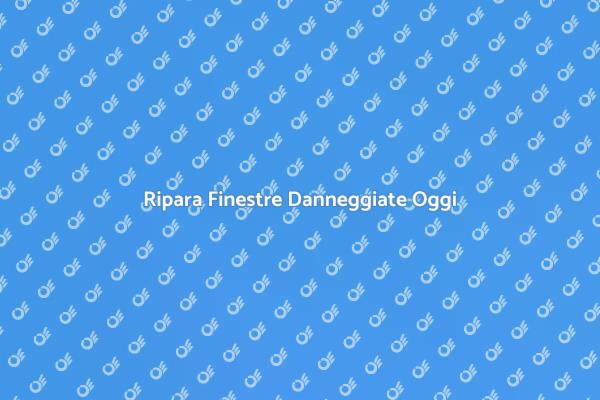 Riparazione di Finestre: Servizio Esperto
