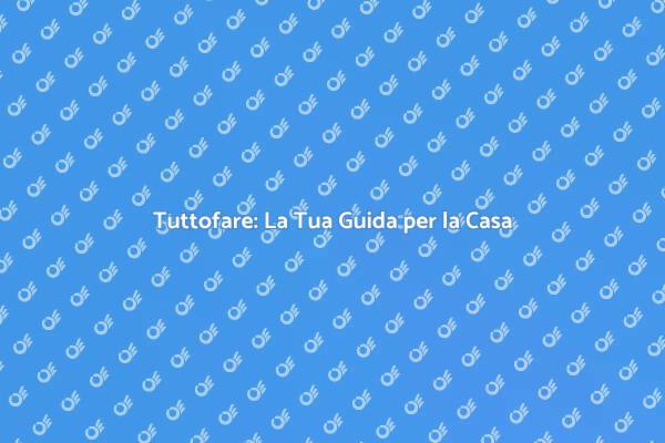 Tuttofare: Professionisti per Ogni Necessità