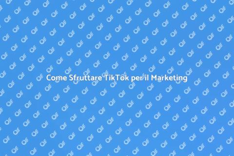 Piano Marketing Efficace su TikTok