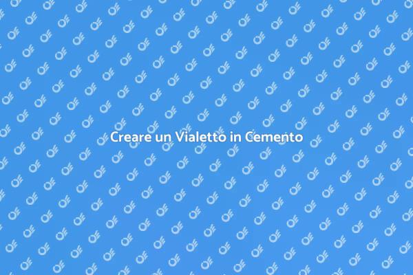 Costruisci il Tuo Vialetto in Cemento