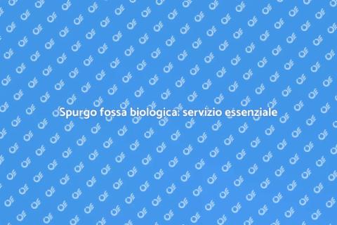 Spurgo fossa biologica: igiene garantita