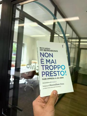 "Non è mai troppo presto!" - Il primo libro di Riccardo de Bernardinis, fondatore di Ernesto.it