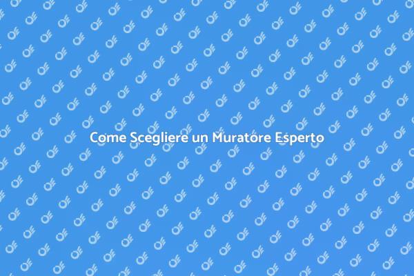Trova il Muratore Perfetto per Te