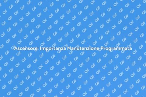 Manutenzione Programmata Ascensore