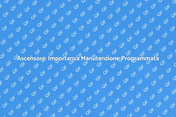 Manutenzione Essenziale dell'Ascensore