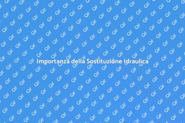 Circuito Idraulico: Sostituzione Necessaria