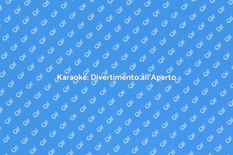 Karaoke per Eventi all'Aperto