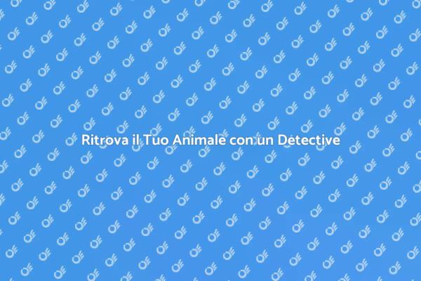 Pet Detective: La Tua Soluzione per Animali Smarriti
