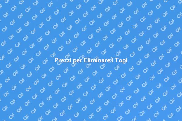 Costo dei Servizi di Disinfestazione