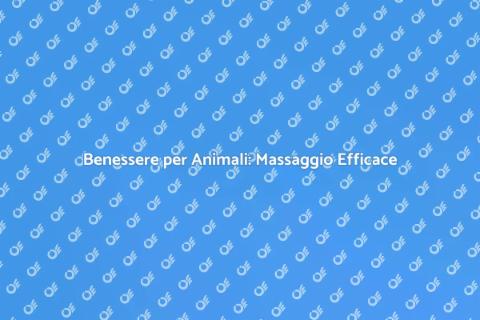 Massaggiatore per Animali: Benessere