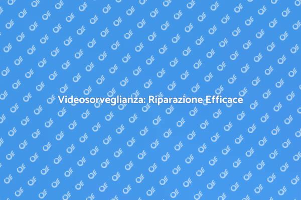 Sicurezza con Videosorveglianza Riparata