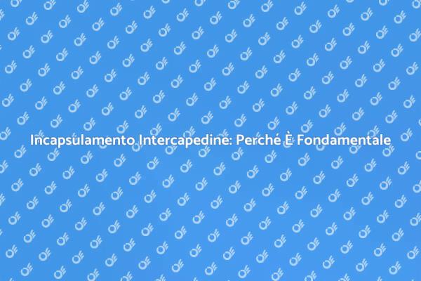 Incapsulamento Intercapedine: La Tua Guida Essenziale