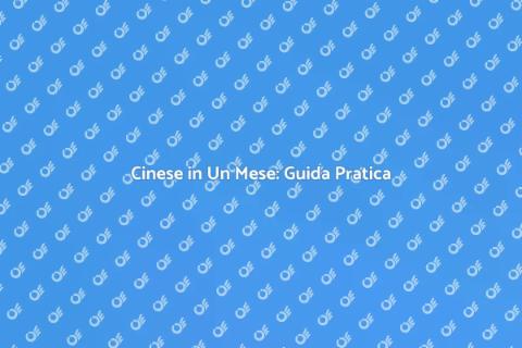 Imparare Cinese in un Mese