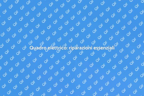 Sicurezza del quadro elettrico garantita