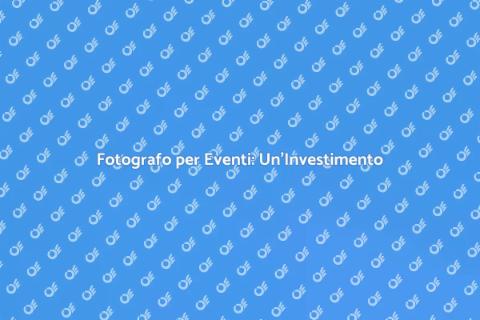 Assumere un Fotografo per Eventi