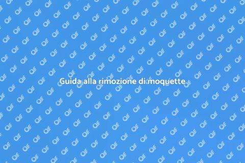 Rimozione moquette e rivestimenti