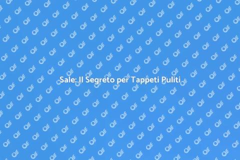 Sale per Pulire i Tappeti Efficace