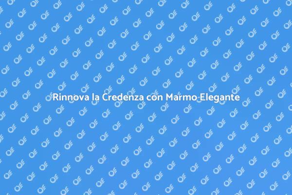 Credenza con Marmo: Stile e Funzionalità