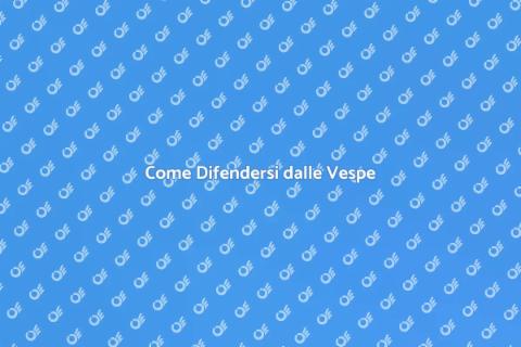 Protezione dalle Vespe in Estate