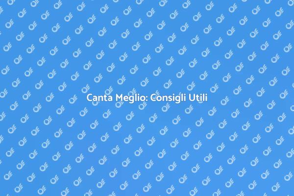 Ecco Come Cantare Senza Stonare
