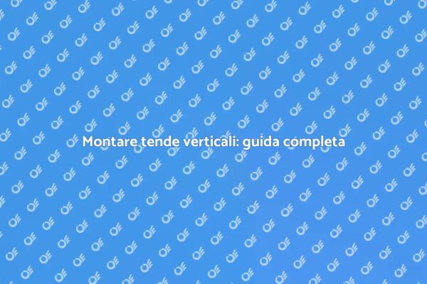 Montaggio tende a bande verticali facile