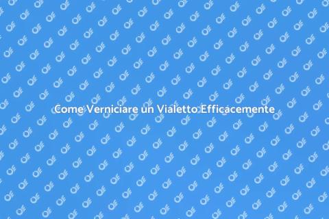 Verniciare un Vialetto: Guida Pratica