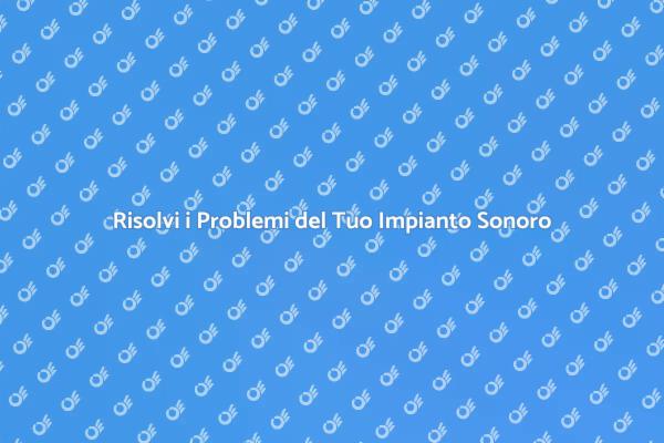 Ripristina il Suono del Tuo TV