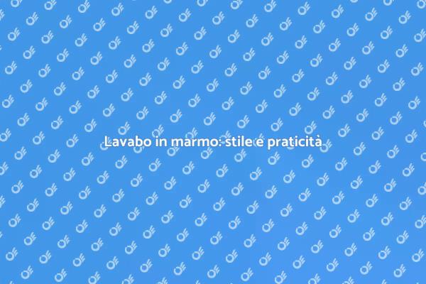 Rinnova con un lavabo in marmo
