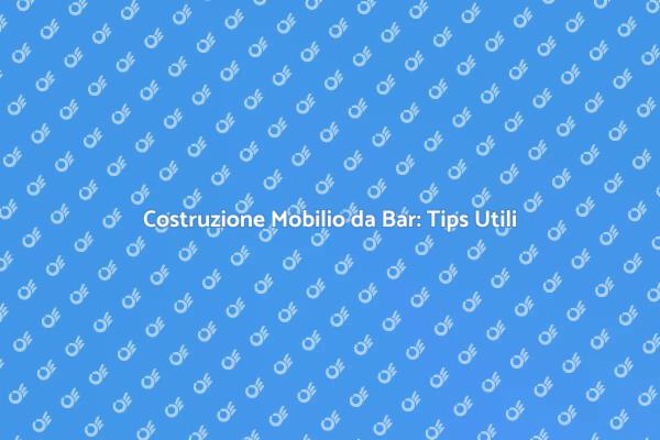 Realizza il Tuo Mobilio da Bar