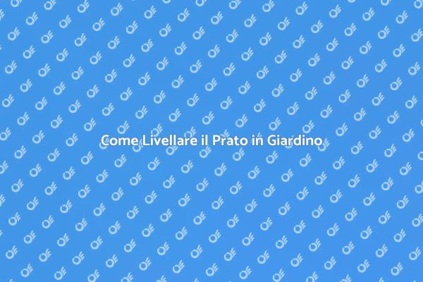 Rendi il Tuo Prato Perfetto!
