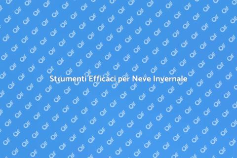 Attrezzatura per Pulizia Neve Invernale