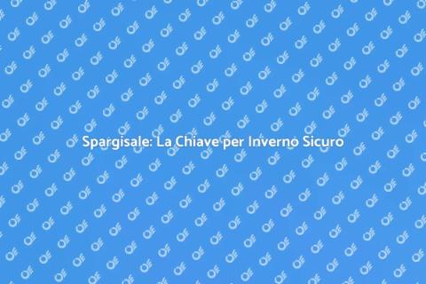 Lo Spargisale: Sicurezza Invernale