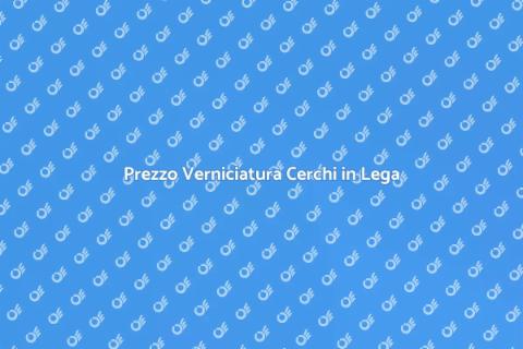 Costo Verniciare Cerchi in Lega